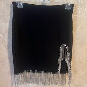 NWT SHEIN Rhinestone Mini Fitted Skirt Size XS